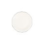 Hermia Platin Yaldız Fulya 53 YTKM Juego de Cena de Porcelana Blanco y Plata
